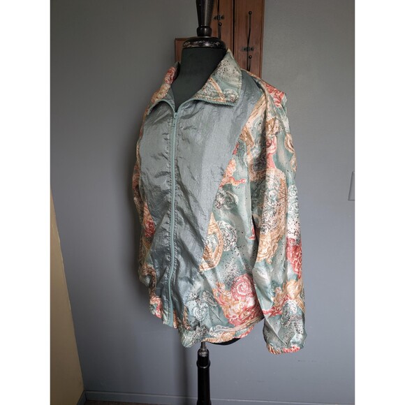 Vintage 80s Windbreaker Track Jacket By Jennifer Moore - Picture 1 of 10